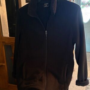 Weatherproof Black Sherpa-Lined Fleece Jacket